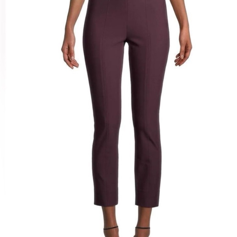 NEW THE ROW Stretch Pants Slim Burgundy